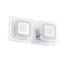 Applique Italux Presta Led 2 Luci 3000k Cromata Moderna