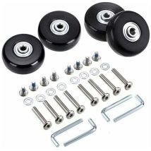 Roulette,lot De 4 Roues De Rechange Pivotantes En Caoutchouc Pour Valise, 45 X 18 Mm