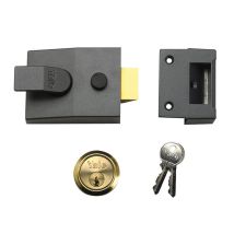 Yale - Locks P89 Deadlock Nightlatch 60mm Backset Dmg Finish Visi Yalp89dmgpb