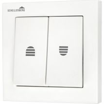 Rollladentastschalter – Rahmen inklusive – 230 V AC – Weiß – 80 x 80 x 30 mm – max. Schaltleistung 200 W