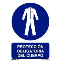 Señal de Protección Obligatoria del Cuerpo 210x300 mm – PVC semirrígido – Resistente a temperaturas -50°C a +90°C