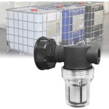 Toolive - Grifo De Conexión Para Tanque De 1000l, Conexión Para Manguera De Jardín Para Colector De Agua De Lluvia Con Función De Filtro, Adaptador 