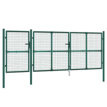Maison Exclusive - Maschen-gartentor Grün 400x125 Cm Verzinkter S