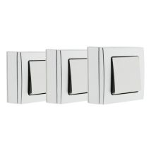 Lot De 3 Interrupteurs En Saillie Bel Vue - Argent - Zenitech