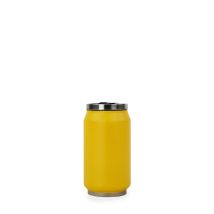 Yoko Design Lattina Tinta Unita Isotermica, Acciaio Inox, Giallo Limone, 7 Cm