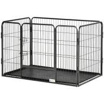 Box Per Cani Recinzione In Metallo Per Animali Con 4 Pannelli - Pawhut
