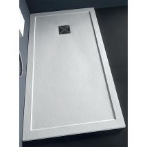 Tamanaco - Piatto Doccia 90x90 H.3 3 In Marmoresina Con Bordo Bianco Flat Di