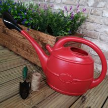 Ward - 10l Garden Watering Can With Rose - Red