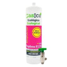 Botella Gas Refrigerante Gasica C10 Compatible Con R32 R410a Válvula Incluida