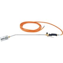 Lancia Bruciatore S1 – 5 Parti – Maniglia con valvola di risparmio, Prolunga 600mm, Bruciatore inox 60mm, Tubo 5m – TGO