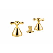 Batteria Bidet Tre Fori Con Scarico Incluso Oro Lucido Piralla Rubinetteria Sofia 0sfor059a17 Oro