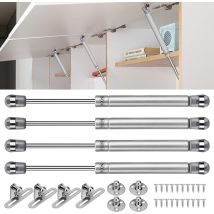 Yozhiqu - Hydraulic Cylinder, 4pcs Gas Struts Kitchen Door Hinge 100n Furniture Cylinder, Gas Shock Absorbers For Lifting Kitchen Cabinet Door With 