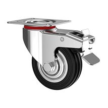 Kippen 1602b1 Roue Industrielle Avec Plaque Tournante Et Frein De Blocage Diametre 100 Mm