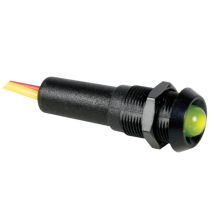 12 Vbg Lámpara Led De Señal De 12 V Carcasa Negra, 12 V, Verde, Negro - Seder