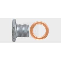 Ölablassschraube M14x1,25 mit Dichtring – Stahl verzinkt – 1 Stück – Kompatibel mit Citroën, Fiat, Ford, Hyundai, Lada, Nissan, Peugeot, Suzuki, 