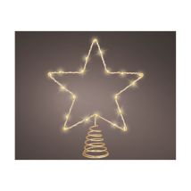 Goldener Christbaumstern Mit Micro-led-leitung