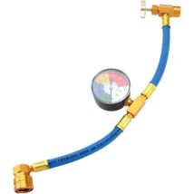 Tuyau De Remplissage De Réfrigérant Métal Pour Climatiseur R134a Avec Jauge Pour Voiture (1/2 Filetage Pour L'Amérique Et L'Europe)