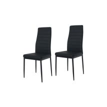 Hobag - Lot De 2 Chaises De Salle À Manger Valentin Noir