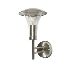 Litecraft - Emlo Wall Light Outdoor Fluted Ip44 Garden Fitting - Stainless Steel