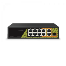 Industrieller Poe-switch Mit 6 Megabit-poe-ports + 2 Gigabit-poe-ports + 1 Gigabit-uplink-port + 1 Gigabit-combo-uplink-port, Max. 120 W
