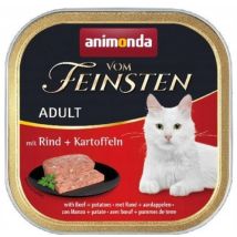 Animonda Cat Vom Feinsten Adult Aliment Humide Pour Chats Adultes - Barquette De 100 G - Bœuf Et Pommes De Terre 100 G