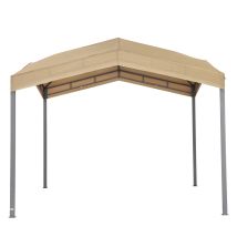 Tepro Pavillon Festzelt 3x3m Gartenpavillon Gartenzelt Sonnenschutz Marabo Taupe