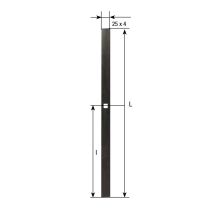 Varilla Plana 1500 Mm Torbel Negro Cataforesis Para Espagnolette - 0610154