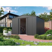 Globel Industries - Gerätehaus 'gartenmanager Dream 1010', Anthrazit, 9,52 M², Ohne Schleppdach