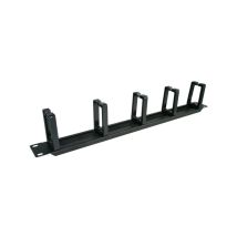 Organizador De Cables De 1u Y 19" Con Paso Para Cepillo, 5 Soportes De Plástico, Negro Pk048