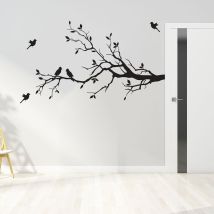Leisei - Un Conjunto De Pegatinas De Pared Con Diseño De Ramas De Árbol, Hojas Y Pájaros, Extraíbles, Para Decoración Del Hogar Y El Dormitorio, En 