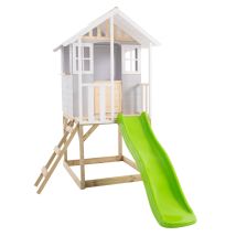 Maisonnette Modulable Sur Pilotis Avec Balcon Et Glissière Perce-neige En Bois Fsc
