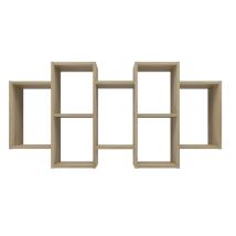 Hucoco - Selma - Modern Living Room Hanging Bookcase - 129.5x20x65 - 7 Shelves