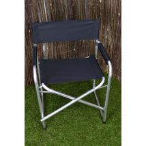Aluminium & Canvas Directors Garden / Camping Chair - Black