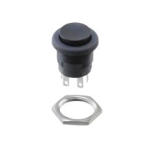 Interruttore A Pulsante Dpdt (on)-on 3a Nero Con Ghiera