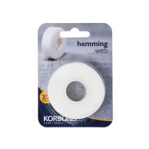 Korbond 20 M X 2 Cm-passa Sopra Il Ferro Da Stiro, Non È Necessario Cucire-nastro Adesivo Perfetto Per Attaccare E Creare, Bianca, 20m X 2cm, Unità
