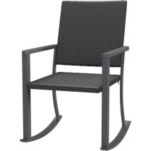Yodolla Chaise De Jardin À Bascule, Fauteuil À Bascule Avec Accoudoirs, 1pc