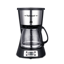 Techwood Tca-1296 Cafetera Programable 10/12 Tazas Filtro Permanente Lavable 1000w Mantenimiento Del Calor 1,5 L Negro
