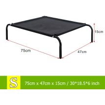 Dayplus - Metal Frame Dog Cot Elevated Pet Bed Raised Dog Pet Bed With Breathable Mesh &no-slip Rubber Feet, Lightweight & Portable Bed For Indoor 