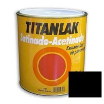 Titan – Esmalte Laca Poliuretano Satinada Negro 125 ml – Pintura para Madera y Metal – Resistente a la Intemperie