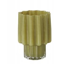 Vaso In Vetro Verde Elegante Boltze Ragusa 24 Cm