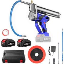 Taskstar Akku Fettpresse, [2024 Update Leistungsstark] 21v Fettpresse Batteriebetrieben Mit 12000 Psi Schläuche, Variable Geschwindigkeit Trigger, 