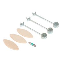 Kit Di Connettore Per Piano Di Lavoro Laminato Compatto Zipbolt, Spessore 12-15mm, Acciaio Zincato, Include Punte Torx T25 E Biscotti N.20, Zip/20/100