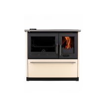 Poêle À Bois D’angle 10 Kw – Capacité De Chauffe Jusqu’à 170 M³ – Rendement 80 % – Sortie De Fumées Ø130 Mm – Classe Énergétique A – Acier 