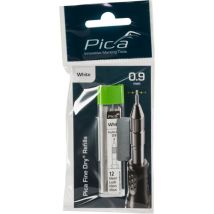 Pica Fine-Dry Minen-Set – Ersatzminen für präzises Anzeichnen – Weiß