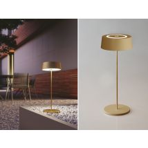 Outdoor Akku Led Tischleuchte Cocktail Gold, Dimmbar Höhe 29,5cm