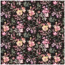 As Creation Cosmopolitan Petal Poetry Black Vinyl Wallpaper Paste The Wall