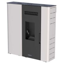 Bricosol Estufa De Pellet Boreal 12 Kw Slim Marfil