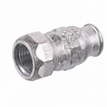 Gebo – Conexión hembra de compresión 33x42 mm – Fundición maleable galvanizada – Accesorio para plomería