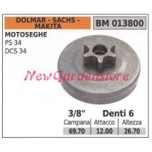 Piñón Motor Motosierra Dolmar Ps 34 Dcs 34 3/8' Dientes 6 013800