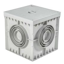 Arqueta Estanca Cuadrada 400x400 Mm Con Tapa Ip54